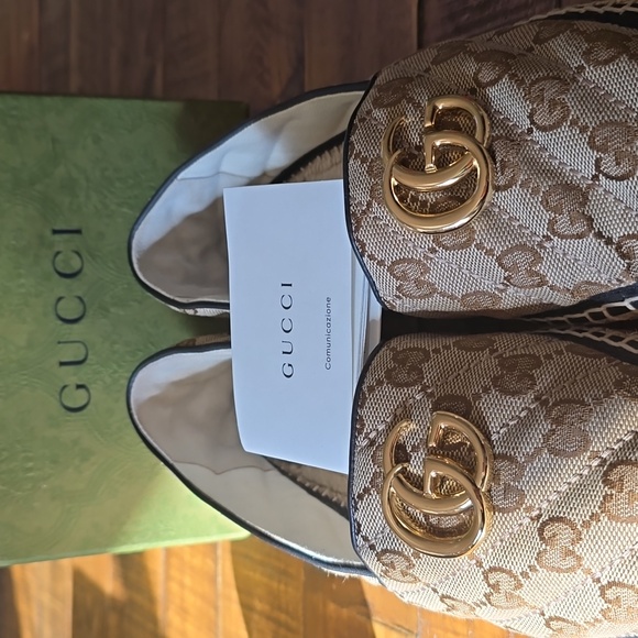 Gucci Women's Brown Espadrille Loafers US size 7.5 EU size 38.5 NEW - Picture 4 of 4